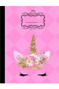 Unicorn Composition Notebook - Wide Ruled