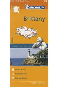 Brittany - Michelin Regional Map 512