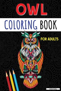 Adult Coloring Book with Cute Owls