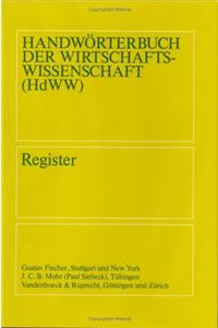 Handworterbuch Der Wirtschaftswissenschaft (Hdww)