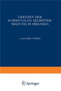 Grenzen Der Kommunalen Selbstverwaltung in Preussen