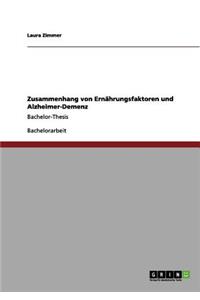Zusammenhang Von Ernährungsfaktoren Und Alzheimer-Demenz