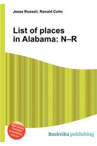 List of Places in Alabama