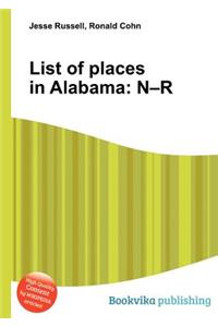 List of Places in Alabama