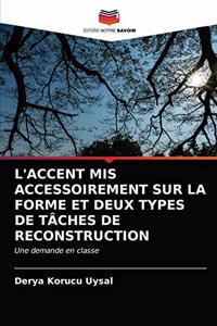 L'Accent MIS Accessoirement Sur La Forme Et Deux Types de Tâches de Reconstruction