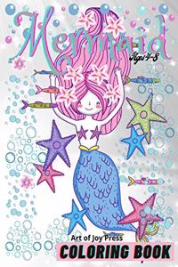 Mermaid Coloring Book Ages 4-8