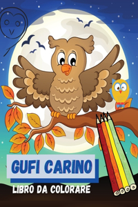 Gufi carino Libro da colorare