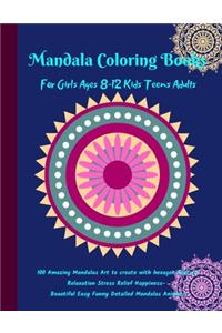 Mandala Coloring Books for Girls ages 8-12
