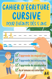 Cahier d'écriture cursive pour enfant