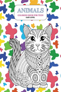 Animals Coloring Book for Teen - Easy Level