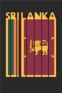 Vintage Sri Lanka Notebook - Retro Sri Lanka Planner - Sri Lankan Flag Diary - Sri Lanka Travel Journal