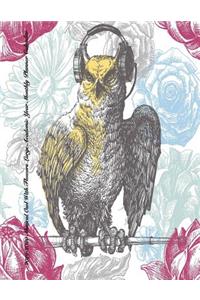 2019-2020 Musical Owl With Flowers Large Academic Year Monthly Planner Calendar