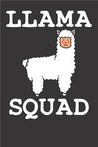 Notebook 6x9 120 Pages: College Ruled Llame Squad Funny Cute Gift