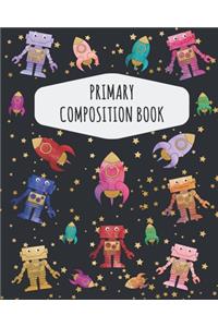 Rocket Robot Primary Composition Book