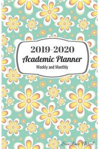 2019-2020 Academic Planner Weekly and Monthly Sunshine Floral