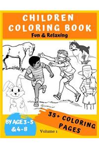 Children Coloring book by age 3-5 & 4-8