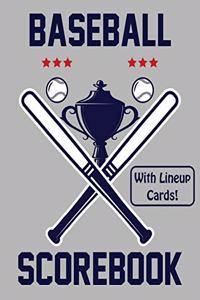Baseball Scorebook With Lineup Cards