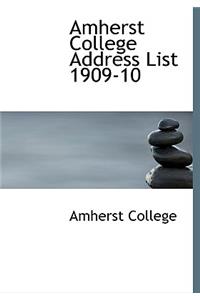 Amherst College Address List 1909-10