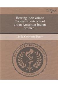 Hearing Their Voices