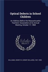 Optical Defects in School Children