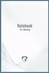 Notebook: For meeting: Gray simple tile