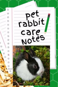 Pet Rabbit Care Notes
