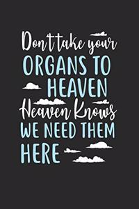 Organ Donor Notebook - Recipient Journal Planner