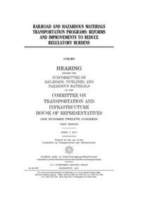 Railroad and hazardous materials transportation programs