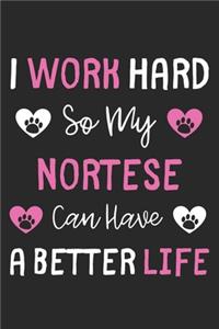 I Work Hard So My Nortese Can Have A Better Life: Lined Journal, 120 Pages, 6 x 9, Nortese Dog Gift Idea, Black Matte Finish (I Work Hard So My Nortese Can Have A Better Life Journal)