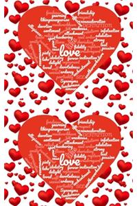 Two of Hearts valentine's Creative blank Journal