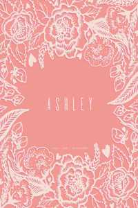 Ashley - Peach Floral Dot Grid Journal