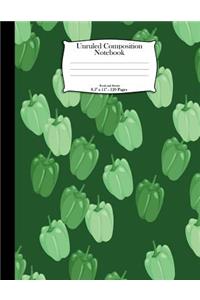 Unruled Composition Notebook. Food and Sweets. 8.5