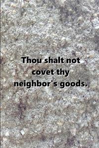 Religious Journal 10th Commandment Traditional Stone