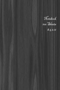 100 sheet - 8.5 x 11 Notebook - Black