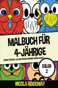 Malbuch für 4-Jährige (Eulen 2)