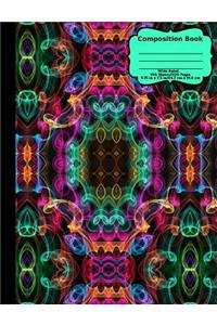 Abstract Curly Cues Composition Notebook, Wide Ruled, 100 sheets/200 pages, 7.5
