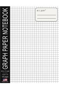 Graph Paper Notebook: Squared Graphing Paper * Blank Quad Ruled * Large (8.5" x 11") * Softback (Composition Books)