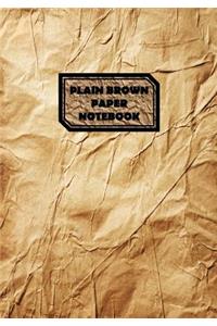 Plain Brown Paper Notebook