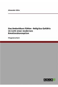 Undenkbare fühlen - Religiöse Gefühle im Licht einer modernen Emotionskonzeption