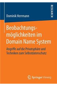 Beobachtungsmöglichkeiten Im Domain Name System