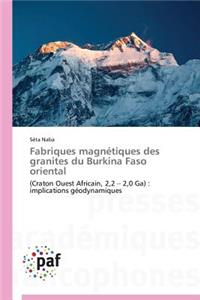 Fabriques Magnétiques Des Granites Du Burkina Faso Oriental