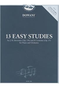 13 Easy Studies by J. B. Duvernoy (Op. 176) and H. Lemoine (Op. 37) for Piano and Orchestra