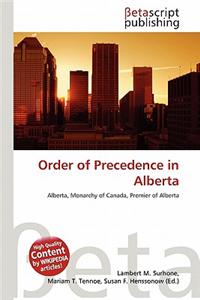 Order of Precedence in Alberta