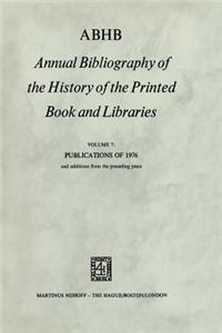 ABHB Annual Bibliography of the History of the Printed Book and Libraries