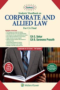 Students? Handbook on Corporate and Allied Law: Padhuka CA Final