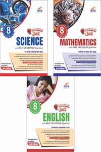 Olympiad Champs Science, Mathematics, English Class 8 with Past Questions (Set of 3 Books)