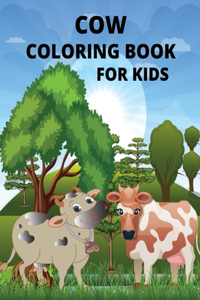 Cow coloring book for kids