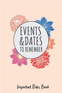 Events and Dates to Remember