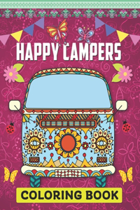 Happy camper coloring book