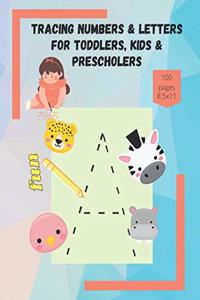 Tracing Numbers & Letters for Toddlers Kids & Prescholers